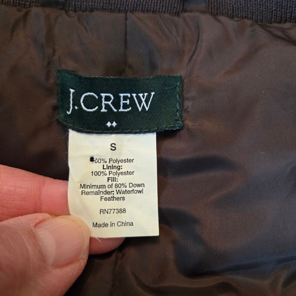 J.Crew Dark Brown Down Womens PufferVest S - Picture 2 of 7